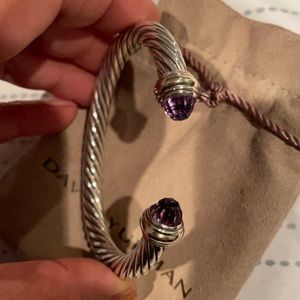 David Yurman 7mm cable amethyst bracelet